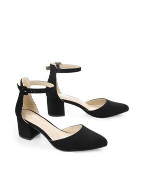 Women's Closed Toe Block Heel Dress Pumps Pointed Toe